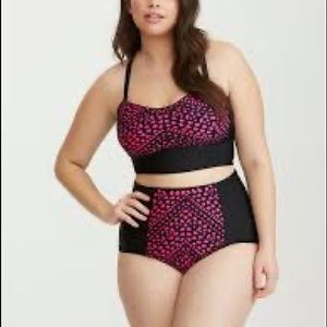 Torrid laser cut swim top